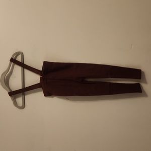 Lil Legs Suspender Leggings Burgundy